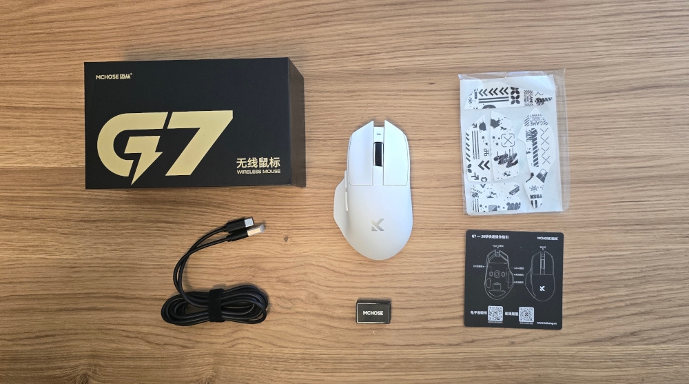 MCHOSE G7 packaging and content